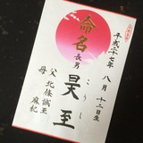 命名書