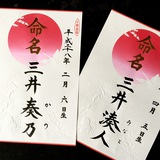 命名書