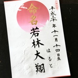 命名書