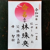 命名書