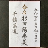 命名書