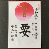 命名書