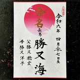 命名書
